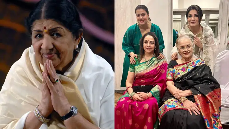 On the first anniversary of Lata Mangeshkar's death, Kajol, Hema Malini, Asha Parekh, and Raveena Tandon reunite to remember her