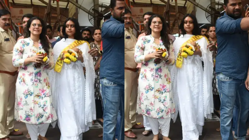 Ajay Devgn's daughter Nysa accompanies Kajol to Mumbai's Siddhivinayak temple. Watch