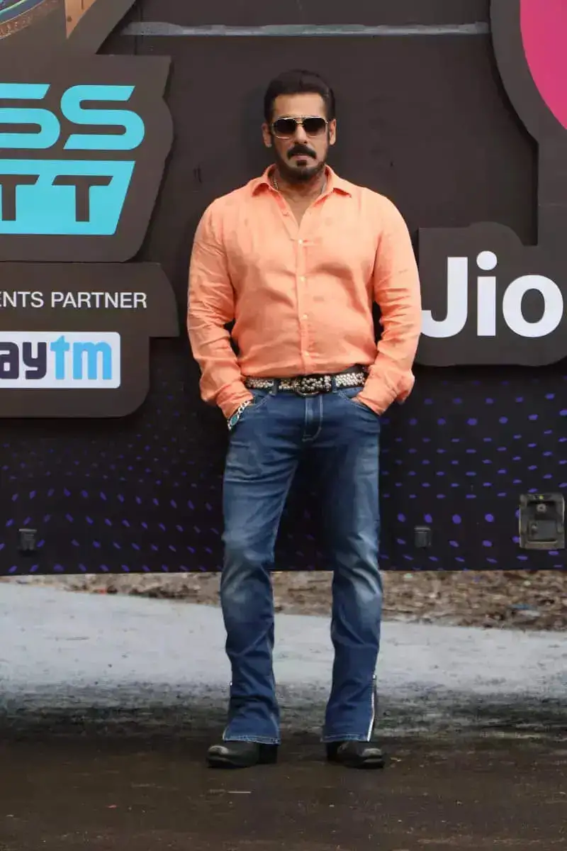 Salmn Khan posing for the camera at Bigg Boss OTT 2 launch