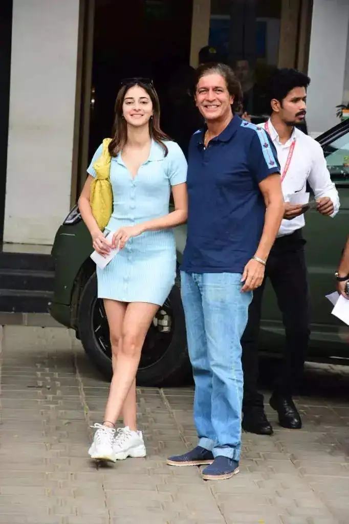 Ananya Panday with Chunky Pandey