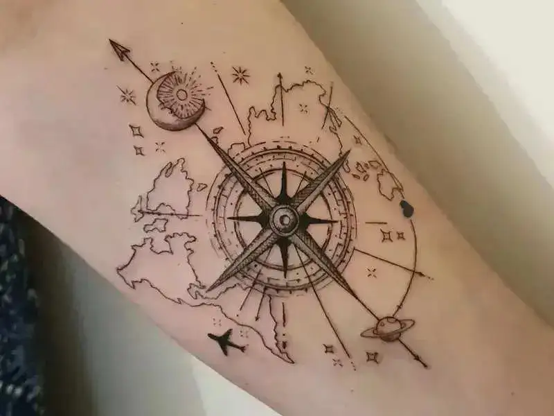 Compass Tattoo