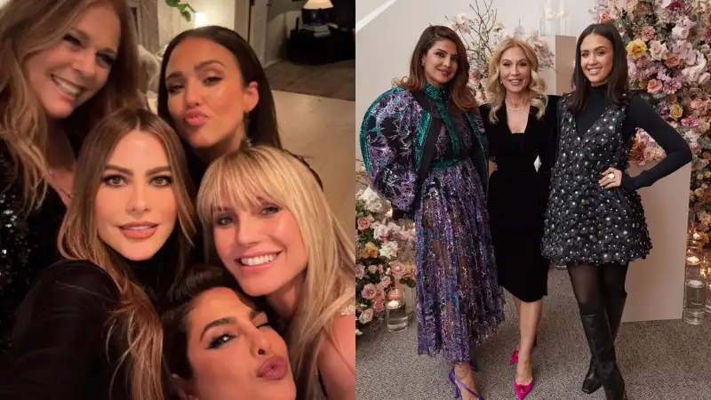 Priyanka Chopra joins Jennifer Lopez, Kim Kardashian at Oprah Winfrey's birthday bash. Watch