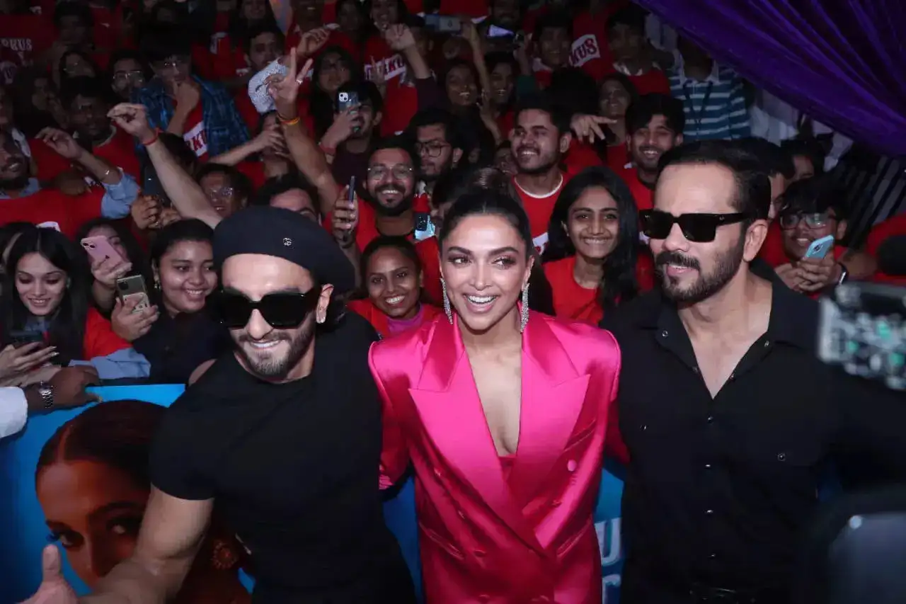 Ranveer Singh, Deepika Padukone and Rohit Shetty