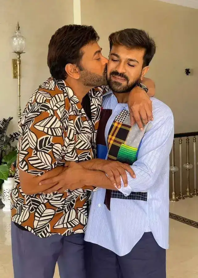 Chiranjeevi and Ram Charan